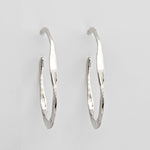 Forged Sterling Silver Hoop Earrings