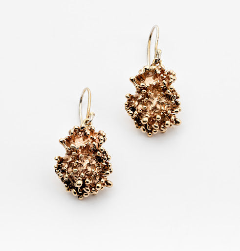 14k Gold Anemone Earrings