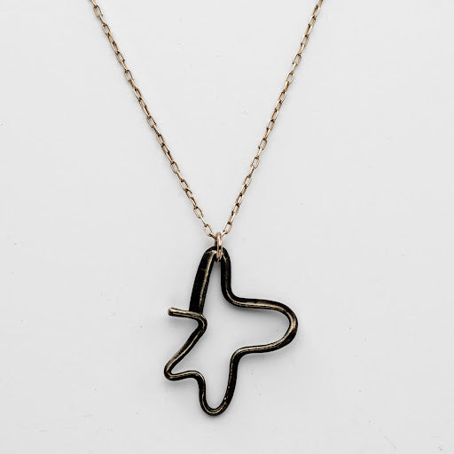 Oxidized Sterling Silver Star Pendant