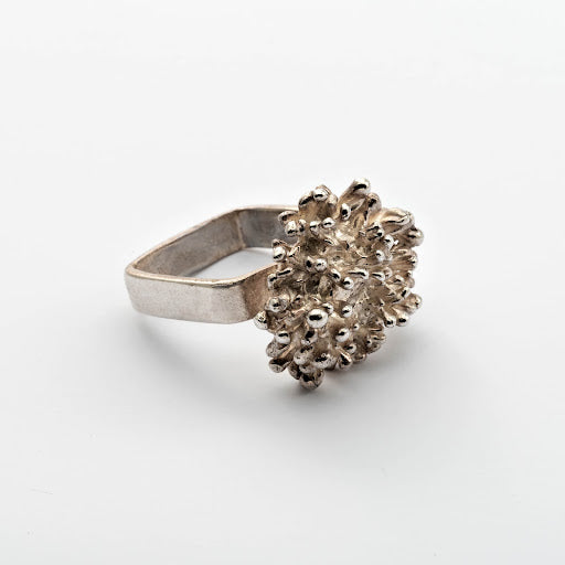 Sterling Silver Anemone Ring