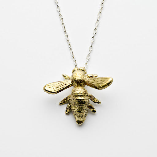 Queen Bee Pendant in 14k Yellow Gold