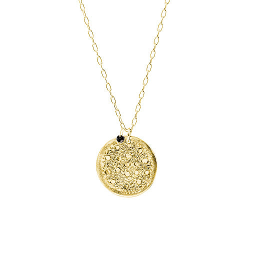Gold Dozen Diamond Disc Pendant
