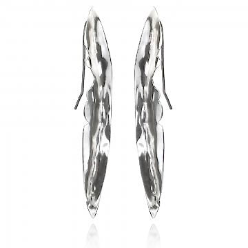 Large Sterling Silver Feather Earrings