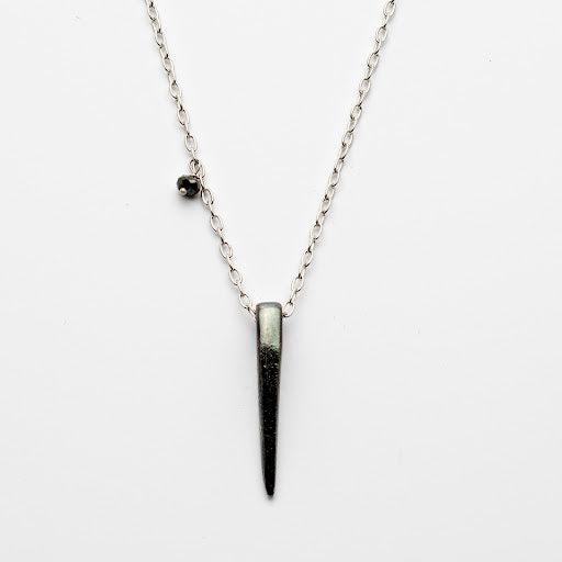 Oxidized Sterling Silver Spike Pendant