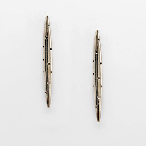 Pierced Sterling Silver Dagger Earrings