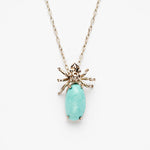 Sterling Silver and Turquoise Little Spider Pendant
