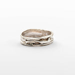 Wide Sterling Silver Smush Band